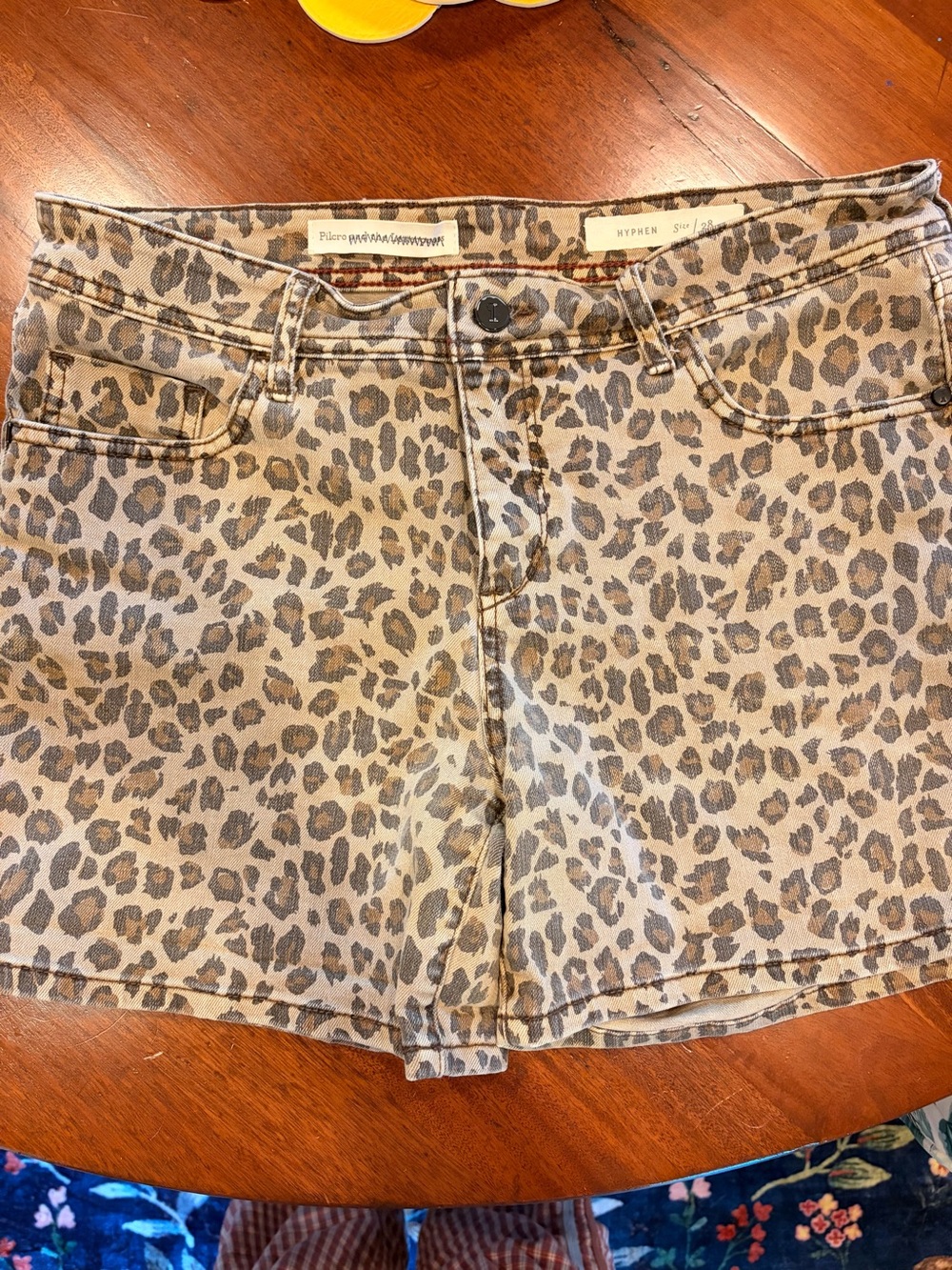 Anthropologie Pilcro Cheetah shorts 28 6